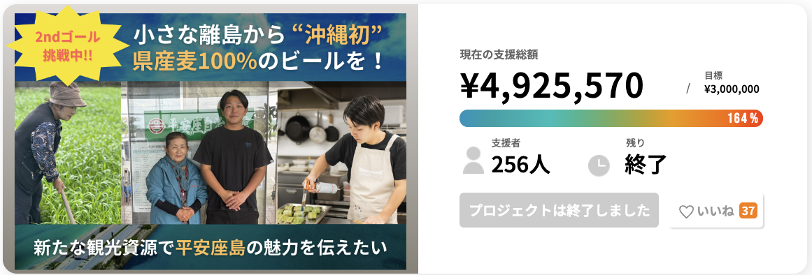 平安座島の島の麦でビールを作る